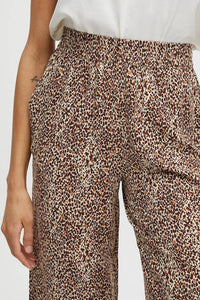 BYoung Joella Printed Elasticated Wide Leg Crop Woven Trouser