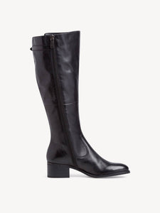 Leather Croc Trim & Buckle Knee High Boot - Boutique on the Green 