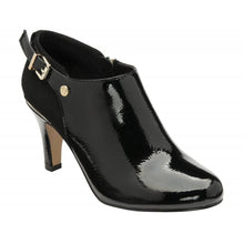 Load image into Gallery viewer, Lotus Ramona Black Patent &amp; Buckle Trim Almond Toe Shoe Boot - Boutique on the Green 
