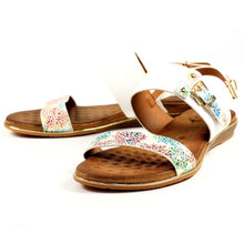 Load image into Gallery viewer, Lunar Horton Speckled Double Strap &amp; Buckle Open Toe Sandal
