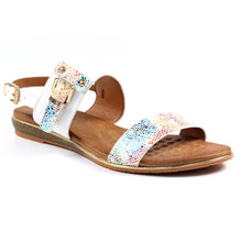 Load image into Gallery viewer, Lunar Horton Speckled Double Strap &amp; Buckle Open Toe Sandal - Boutique on the Green 
