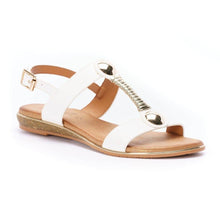 Load image into Gallery viewer, Lunar Renoir Gold T-Bar &amp; Back Strap Open Toe Sandal - Boutique on the Green 
