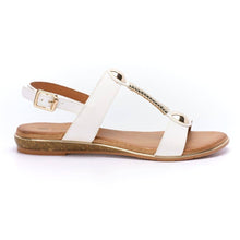 Load image into Gallery viewer, Lunar Renoir Gold T-Bar &amp; Back Strap Open Toe Sandal - Boutique on the Green 
