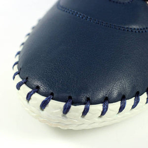 Lunar Shoes St Ives Leather Mock Lace Up Plimsol