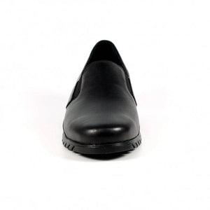 Lunar Stash Black Leather Slip On Comfort Shoe