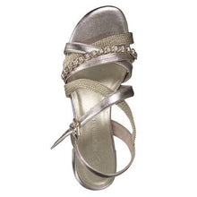 Load image into Gallery viewer, Marco Tozzi Platinum Multi Strap Rope &amp; Chain Block Heeled Sandal
