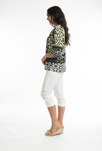 Load image into Gallery viewer, Orientique Izmir Green Printed Boho Pintuck 3/4 Sleeve Woven Blouse - Boutique on the Green 
