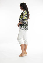 Load image into Gallery viewer, Orientique Izmir Green Printed Boho Pintuck 3/4 Sleeve Woven Blouse - Boutique on the Green 
