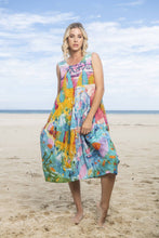 Load image into Gallery viewer, Orientique Dreamland Organic Cotton Woven Crinkle Printed Sleeveless Bubble Dress
