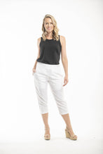 Load image into Gallery viewer, Orientique Linen Mix Cropped Loose Trouser
