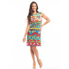 Orientique Plage De Tahiti Organic Cotton Printed Reversible Shift Dress - Boutique on the Green 