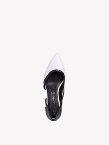 Pointed Toe Mid Heel Detailed Court Shoe