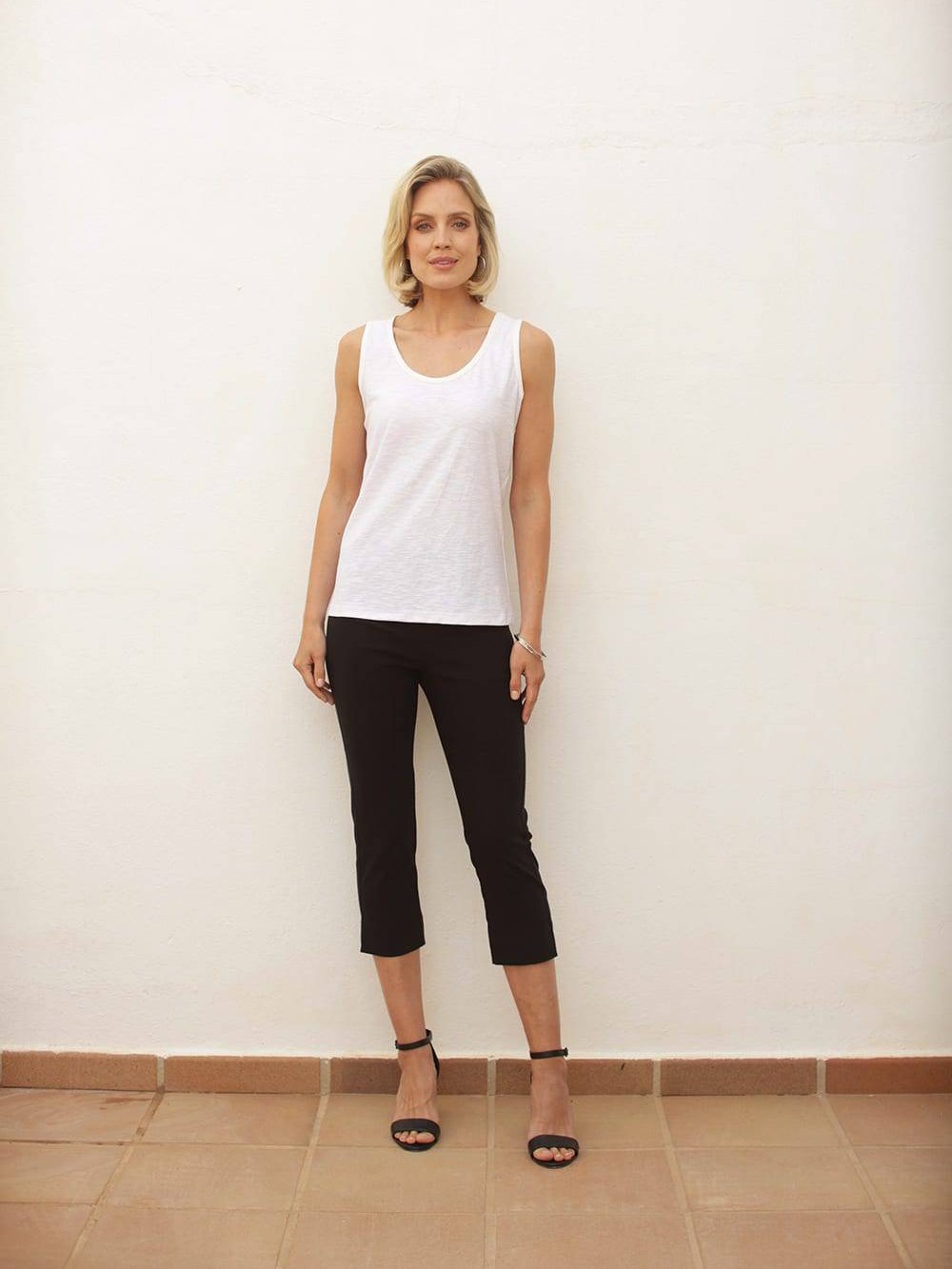 Pomodoro Stretch Bengaline Crop Trousers - Boutique on the Green 