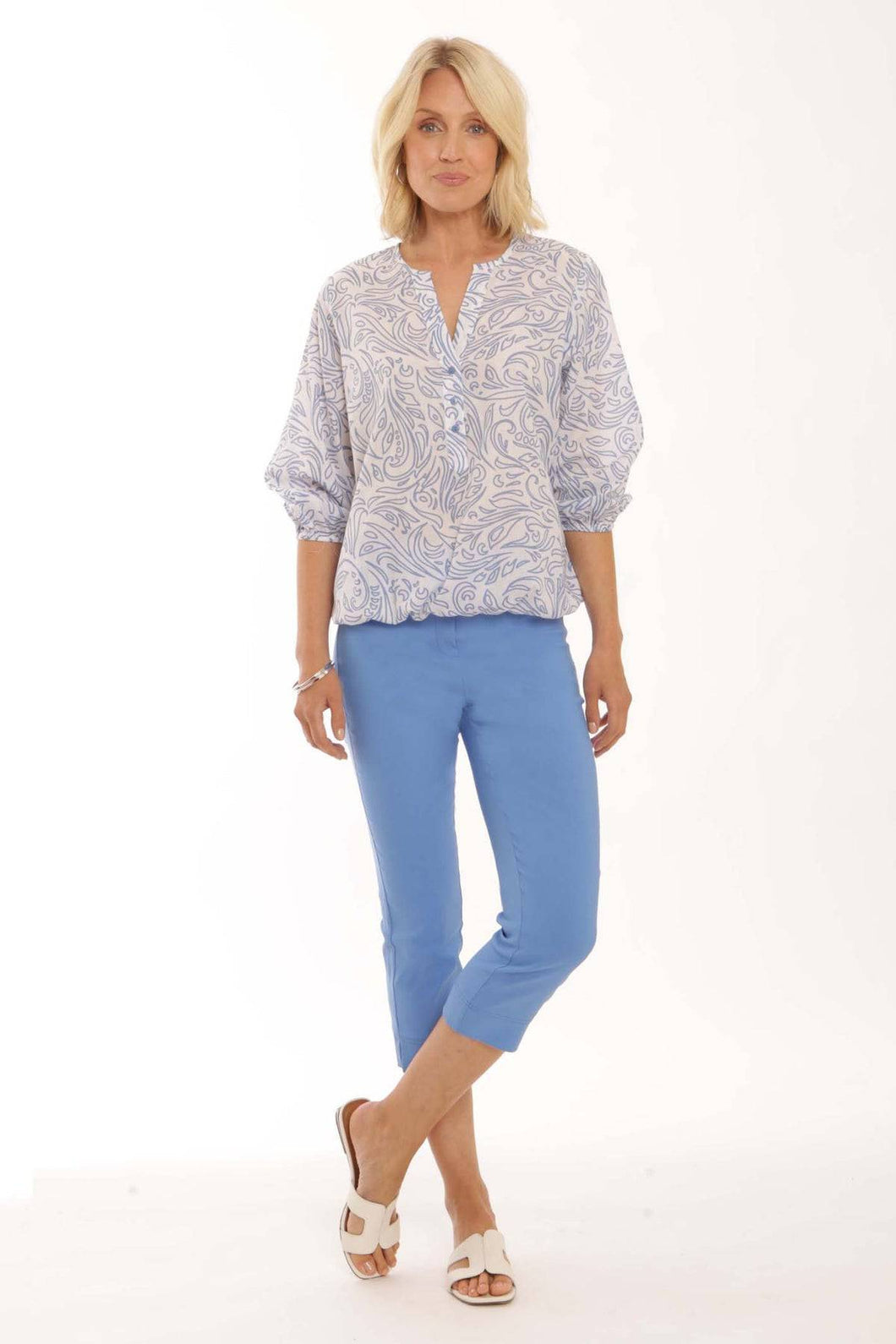 Pomodoro Stretch Bengaline Crop Trousers - Boutique on the Green 