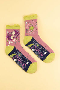 Powder Bamboo Zodiac Pisces Ankle Socks - Boutique on the Green 