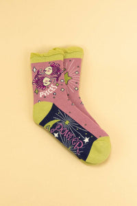 Powder Bamboo Zodiac Pisces Ankle Socks - Boutique on the Green 