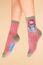 Load image into Gallery viewer, Powder Bamboo Matryoshka Doll Ankle Socks - Boutique on the Green 
