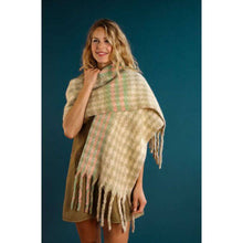 Load image into Gallery viewer, Powder Ishbel Houndstooth Patterned Cosy Scarf - Boutique on the Green 
