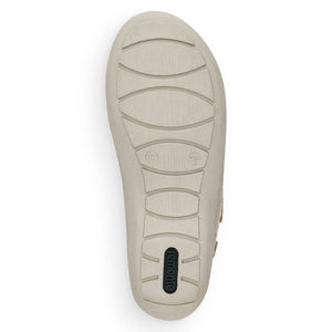 Remonte Metallic Fabric Inserts & Multi Velcro Straps Open Toe Comfort Sandal