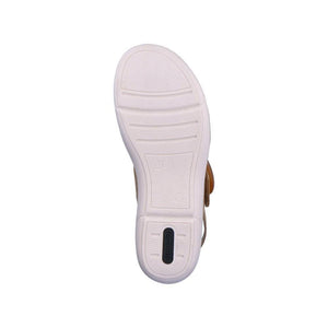Komfortowe sandały z odkrytymi palcami Remonte, zamszowe, z podwójnym paskiem i wykończeniem z korka