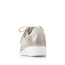 Load image into Gallery viewer, Rieker Metallic Punch Out Zip &amp; Lace Up Trainer - Boutique on the Green 
