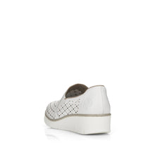 Load image into Gallery viewer, Rieker White Leather Punch Out Slip On Shoe - Boutique on the Green 
