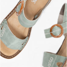 Load image into Gallery viewer, Rieker Green Double Strap Velcro With Circle Buckle Open Toe Sandal - Boutique on the Green 
