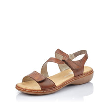 Load image into Gallery viewer, Rieker Leather Double Velcro Strap Open Toe Comfort Sandal - Boutique on the Green 
