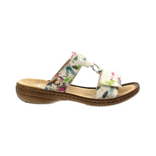 Load image into Gallery viewer, Rieker Multi White Slip On Mule With Velcro Straps
