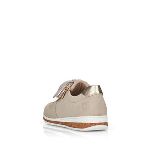 Rieker Soft Gold Small Wedge Zip & Lace Up Trainer