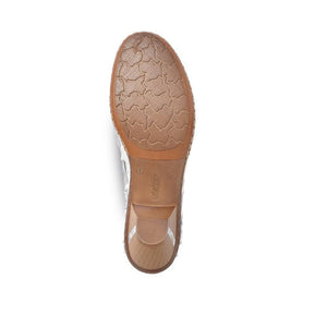 Rieker Soft Leather Interweave Slingback Closed Toe Heeled Shoe