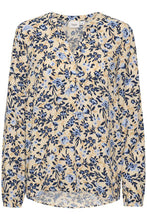 Load image into Gallery viewer, Saint Tropez Edasz Cream Backyard Floral Printed Long Sleeve Woven Shirt
