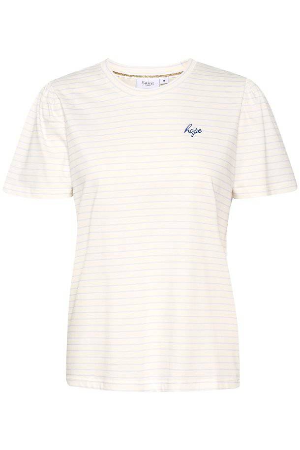 Saint Tropez Latha Stripe Short Sleeve Cotton T-Shirt With Embroidery