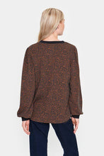 Load image into Gallery viewer, Saint Tropez Pen Leopard Print Jersey Stretch Sweatshirt
