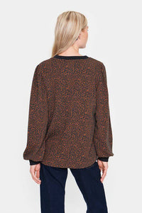 Saint Tropez Pen Leopard Print Jersey Stretch Sweatshirt
