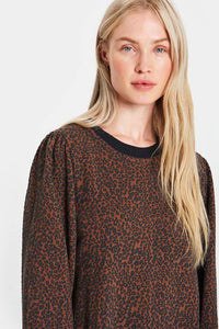 Saint Tropez Pen Leopard Print Jersey Stretch Sweatshirt