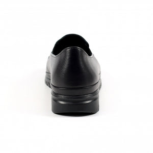 Lunar Stash Black Leather Slip On Comfort Shoe - Boutique on the Green 