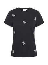 Load image into Gallery viewer, Saint Tropez organic cotton palm embroidery jersey t-shirt - Boutique on the Green 
