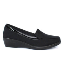 Load image into Gallery viewer, Lunar Tiggy black wedge full comfort shoe
