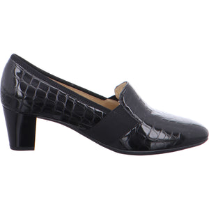 Patent Croc Low Heeled Court Shoe - Boutique on the Green