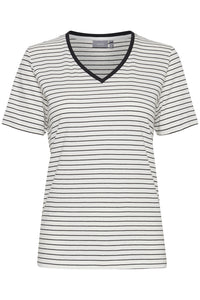V-Neck Thin Stripe T-shirt - Boutique on the Green