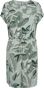 BYoung Joella Short Sleeve Printed Drawstring Dress - Boutique on the Green