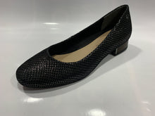Load image into Gallery viewer, Black suede silver mesh print slip on ballet shoe - Boutique on the Green

