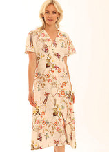 Load image into Gallery viewer, Botanical Print Linen Mix Midi Dress - Boutique on the Green

