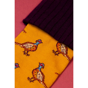 Powder Cotton Knee High Pheasant Socks - Boutique on the Green 