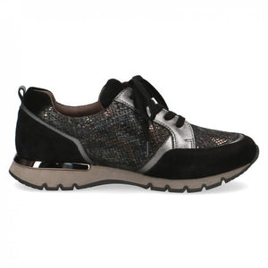 Wide Fit Suede & Snake Zip & Lace Up Trainer - Boutique on the Green
