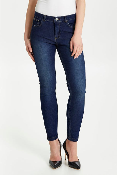 Slim Fit Jeans With Zips - Boutique on the Green