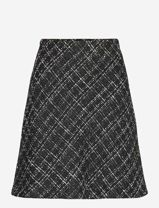 Erica Textured Check A-Line Skirt - Boutique on the Green