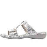 Load image into Gallery viewer, Rieker Metallic Silver Slip On Velcro Mule - Boutique on the Green
