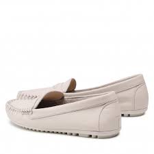 Tamaris Light Grey Soft Leather Moccasin - Boutique on the Green